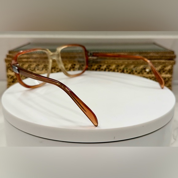 Logo Paris - Rx - Amber Ombré Oversized Vintage Eyeglass Frames - GUC, Unisex - Picture 7 of 16